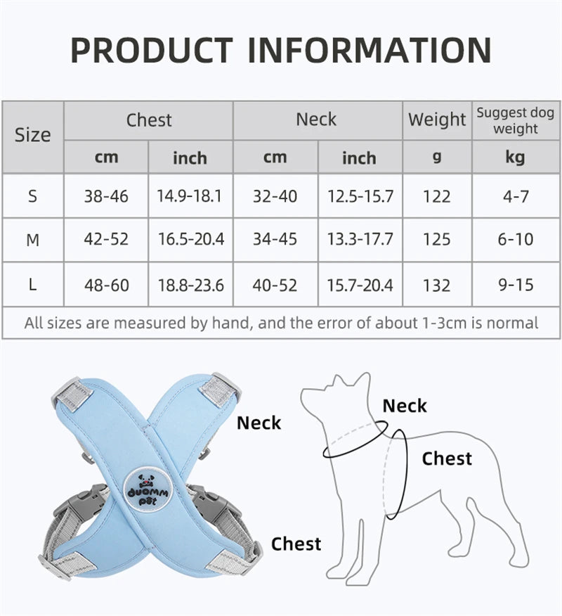 Reflective Dog Harness And Leash Set